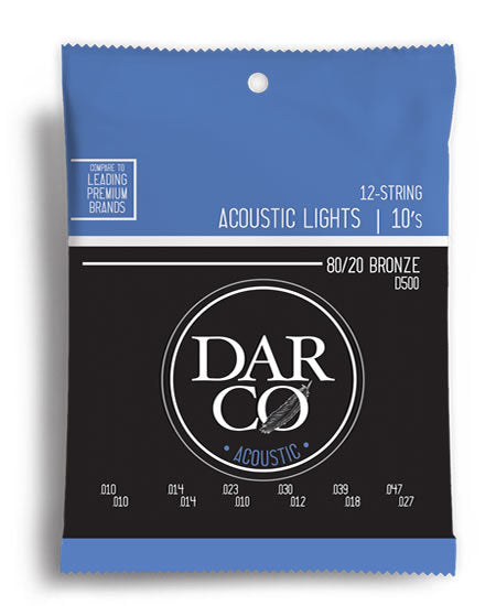 Darco Acoustic 80/20 Bronze Extra Light 12 String Guitar String Set (10-47)